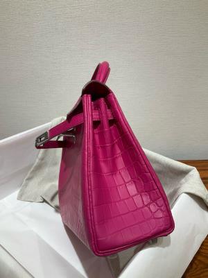 wholesale quality hermes kelly 25 matte niloticus crocodile j5 rose scheherazade phw